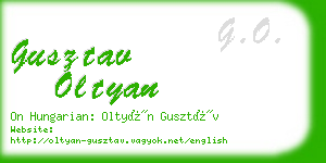 gusztav oltyan business card